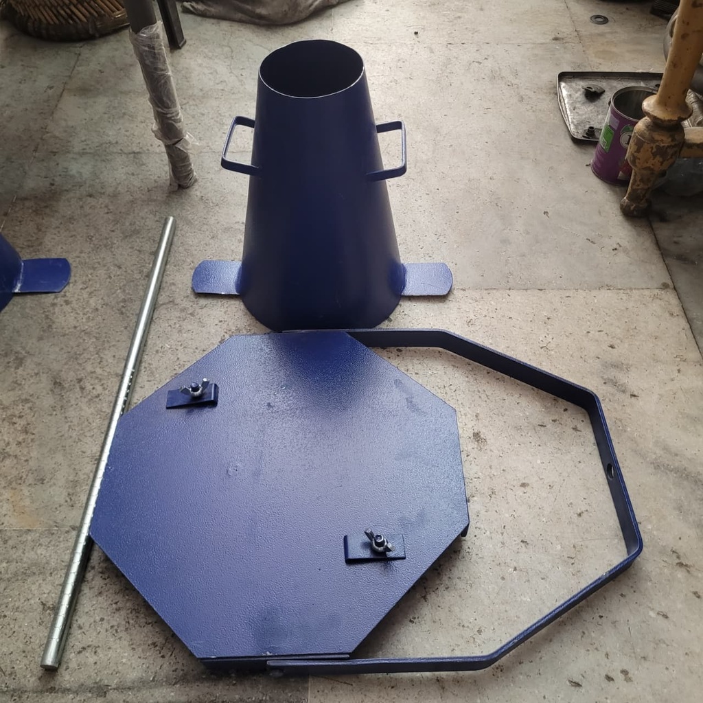 Heavy-Duty Concrete Slump Test Kit with Base Plate & Tamping Rod