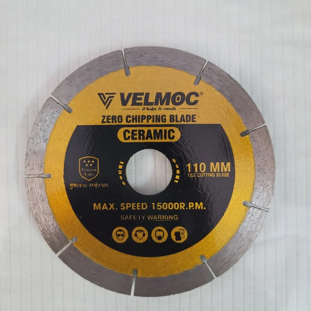 Velmoc Premium 4-Inch Tile Cutting Blade(110mm) | Zero Chipping (1.2mm Ultra-Thin)