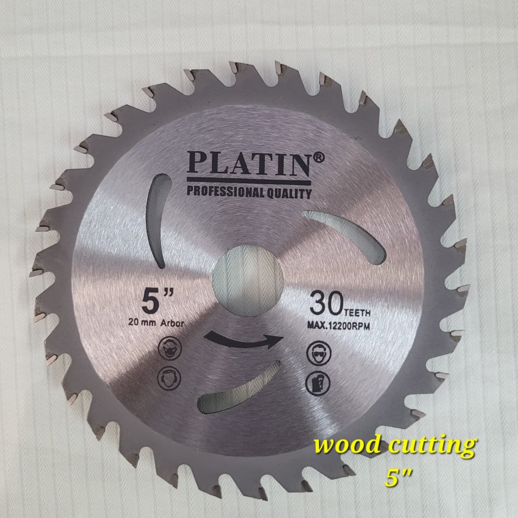 PLATIN 5-Inch Wood Cutting wheel | 30T TCT Circular Saw Blade (20mm Arbor)