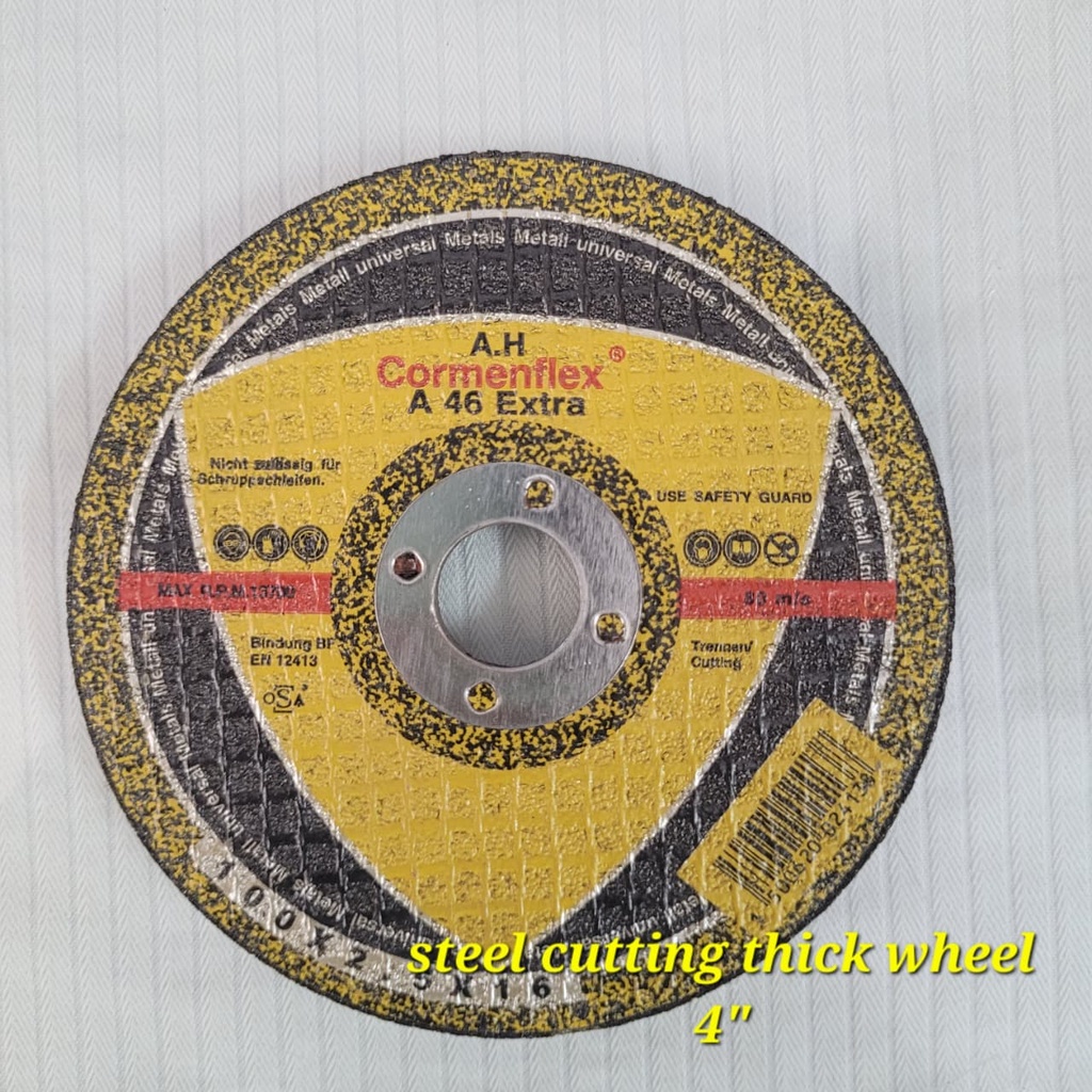 Cormenflex 4-Inch Steel Cutting Wheel (100x2.5x16mm) Thick